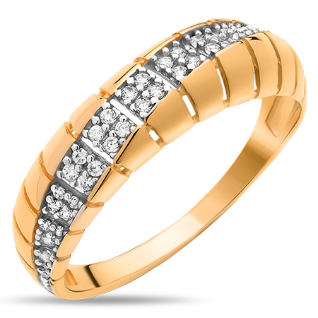 Кольцо, золото, фианит, 01-114815